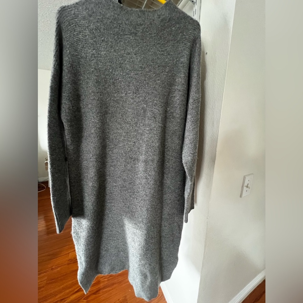 Knitted Gray Sweater Dress